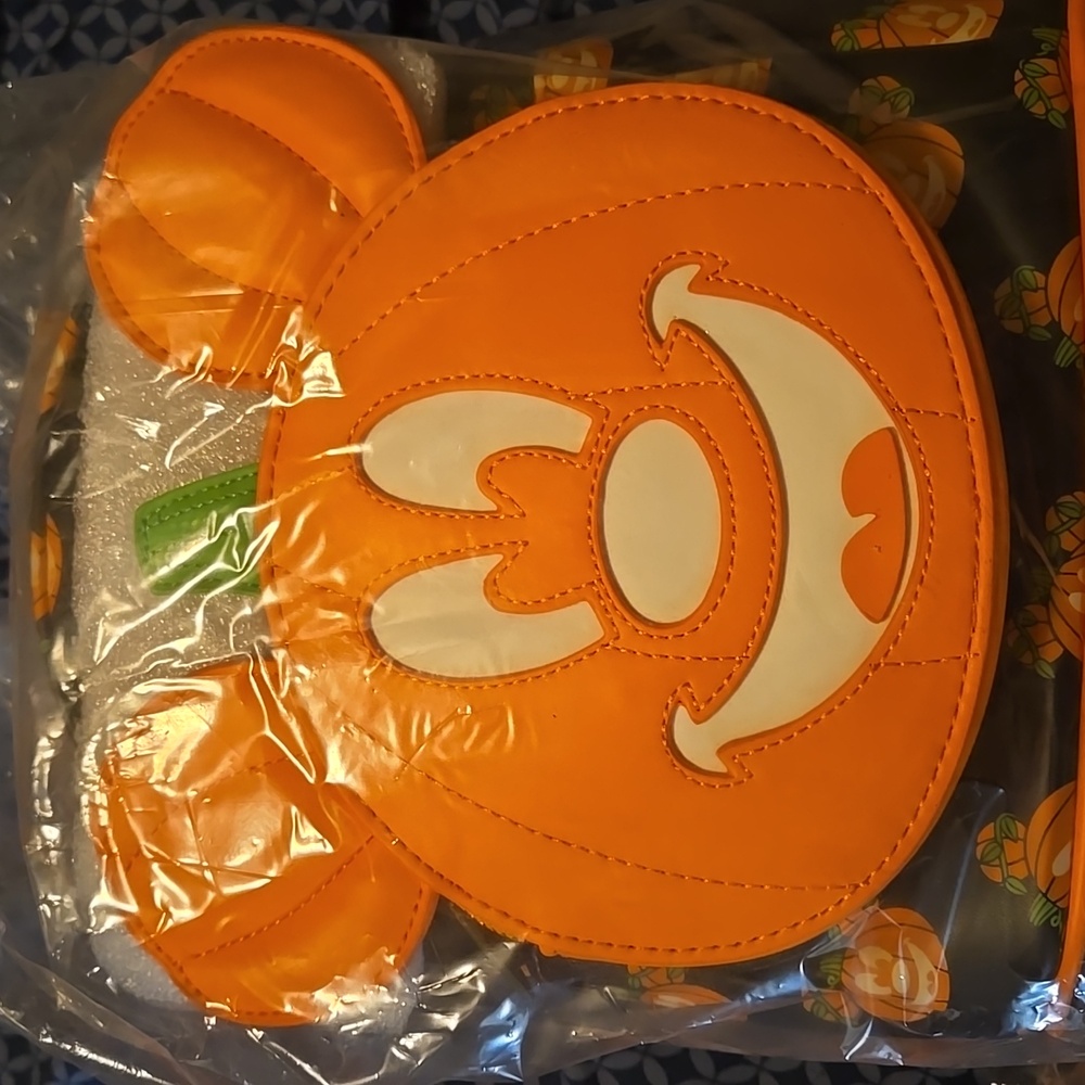 Disney LOUNGEFLY Glowing Pumpkin Mickey Backpack